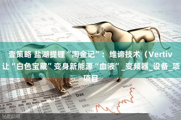 壹策略 盐湖提锂“淘金记”：维谛技术（Vertiv）让“白色宝藏”变身新能源“血液”_变频器_设备_项目